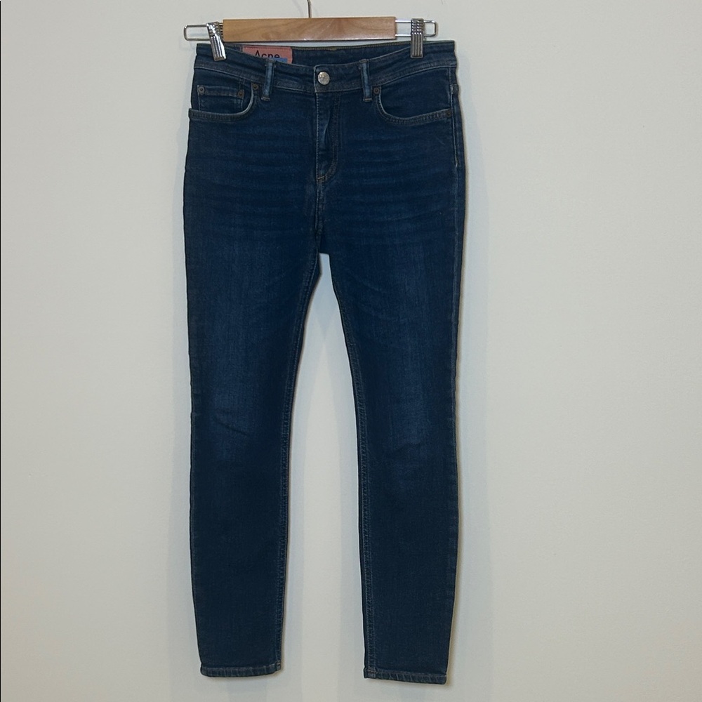 Acne Studios Blå Konst Dark Wash Skinny Jeans Women's 26 Stockholm